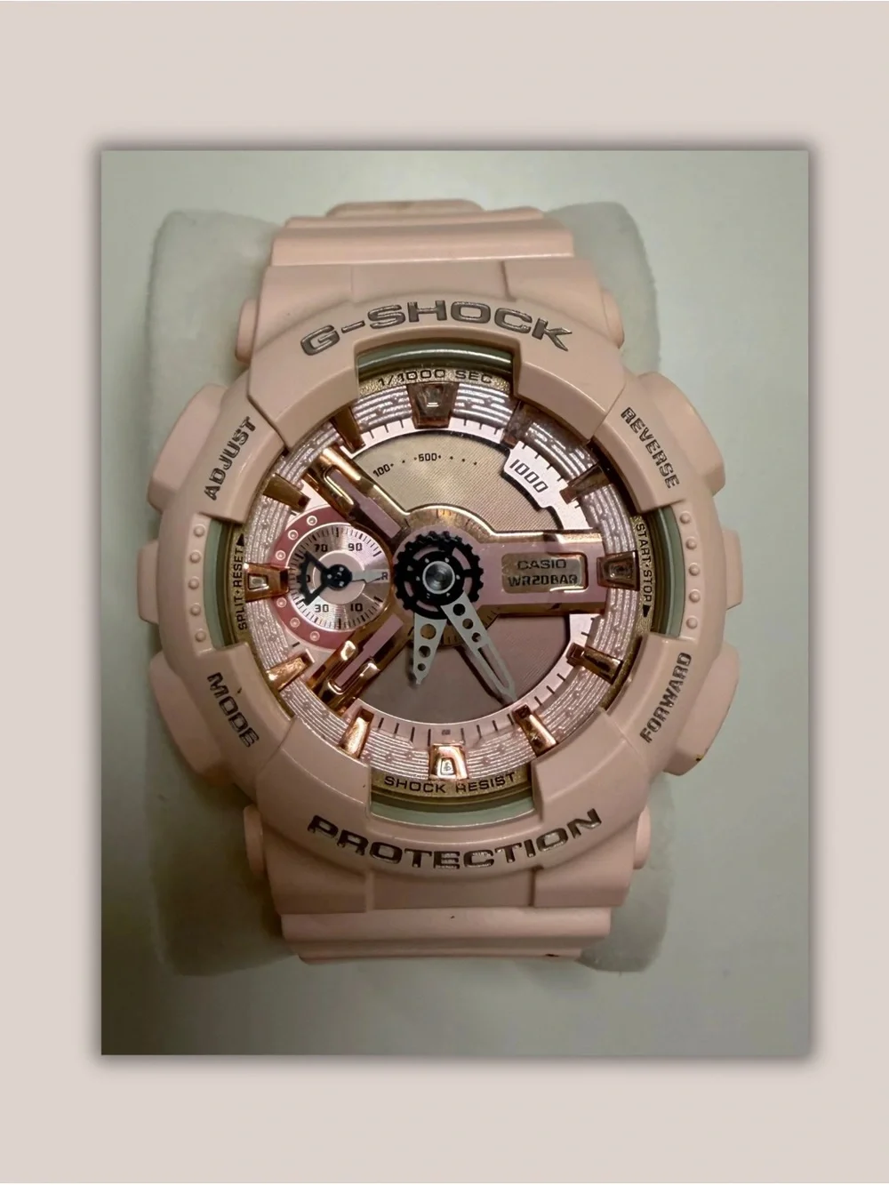 Casio G-Shock Rose Pink and Rose Gold Analog-Digital Watch